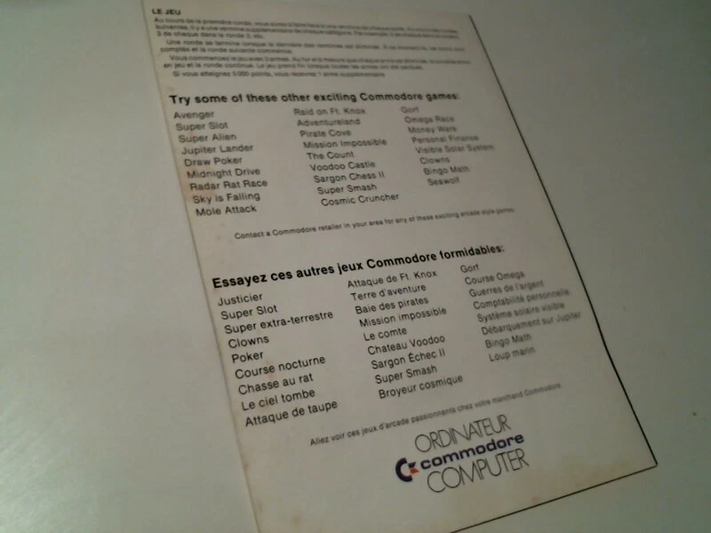 Vintage Game Manual - Garden Wars VIC-20 Commodore - image 4