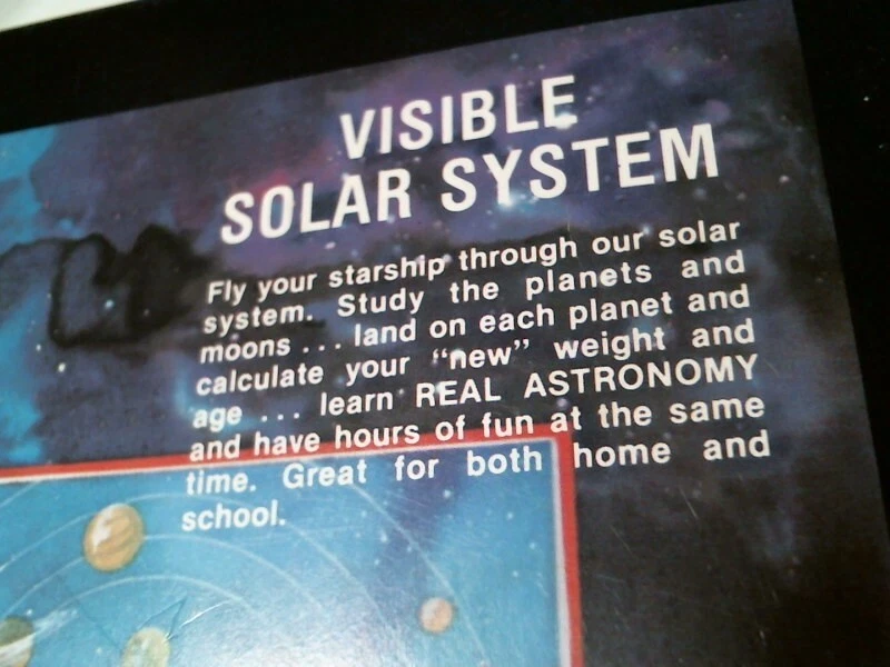 Vintage Game Manual - Visible Solar System VIC-20 Commodore - French English - image 2