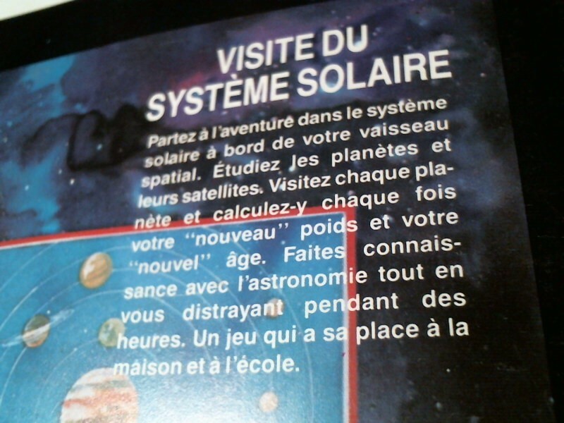 Vintage Game Manual - Visible Solar System VIC-20 Commodore - French English - image 4