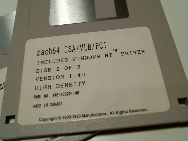 mach64 ISA/VLB/PCI Ver 1.40 148-25521-140 - 3.5" floppy disk - image 3