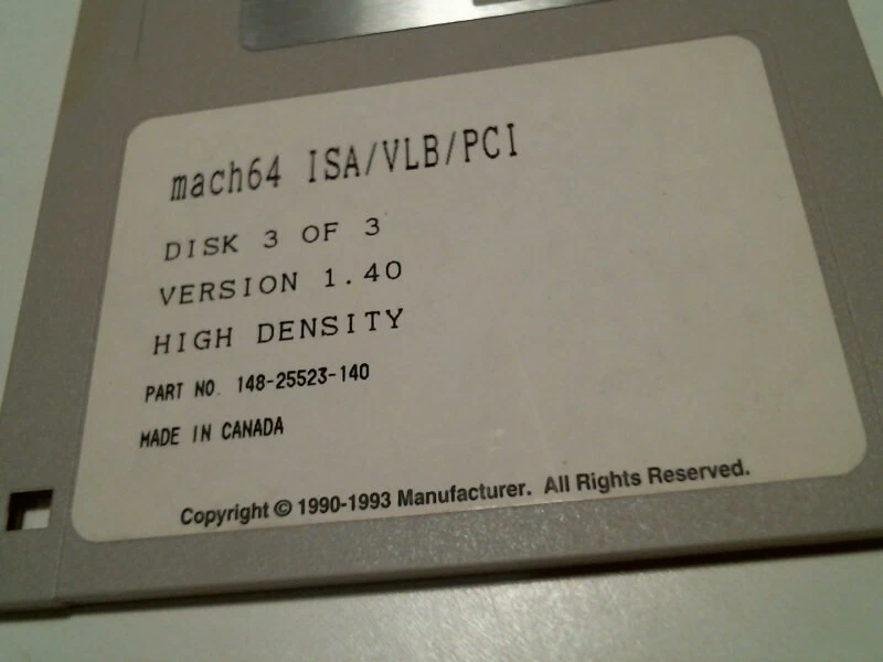 mach64 ISA/VLB/PCI Ver 1.40 148-25521-140 - 3.5" floppy disk - image 4