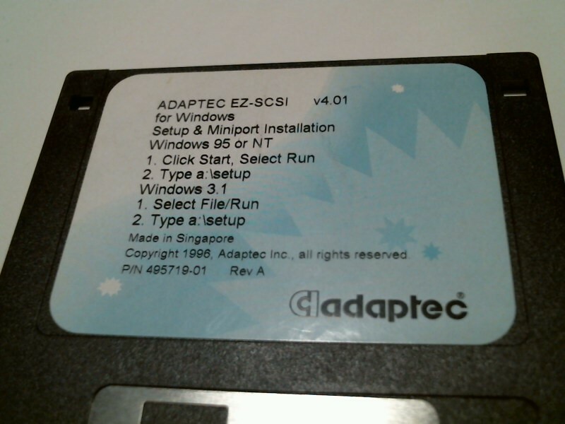 Adaptec EZ-SCSI v4.01 Windows 95 NT setup miniport install - 3.5" floppy disk - image 2