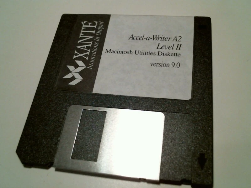 Xante Accel-a-Writer A2 Level II Macintosh Utilities Ver 9.0 - 3.5" floppy disk