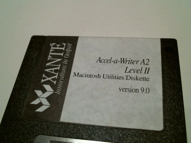 Xante Accel-a-Writer A2 Level II Macintosh Utilities Ver 9.0 - 3.5" floppy disk - image 2
