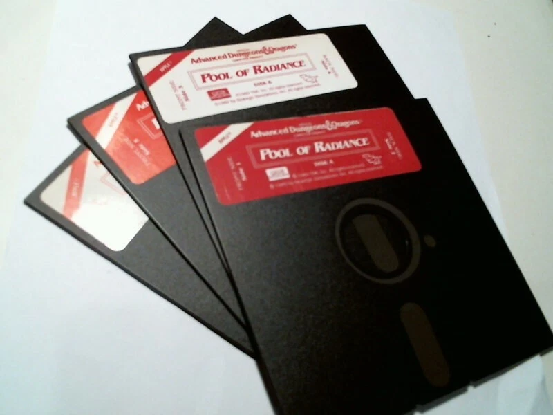 Advanced Dungeons and Dragons Pool of Radiance Apple game - 5.25" floppy disks - image 3