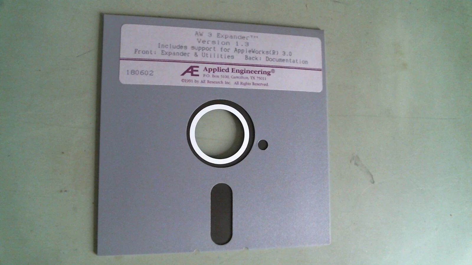 AW 3 Expander and Utilities Version 1.3 AppleWorks AE Applied Engineering 5.25"