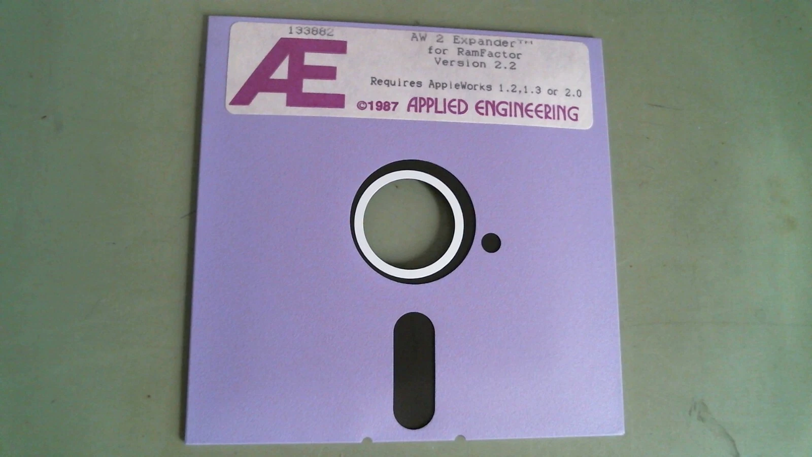 AW 2 Expander RamFactor Version 2.2 AppleWorks AE Applied Engineering 5.25"