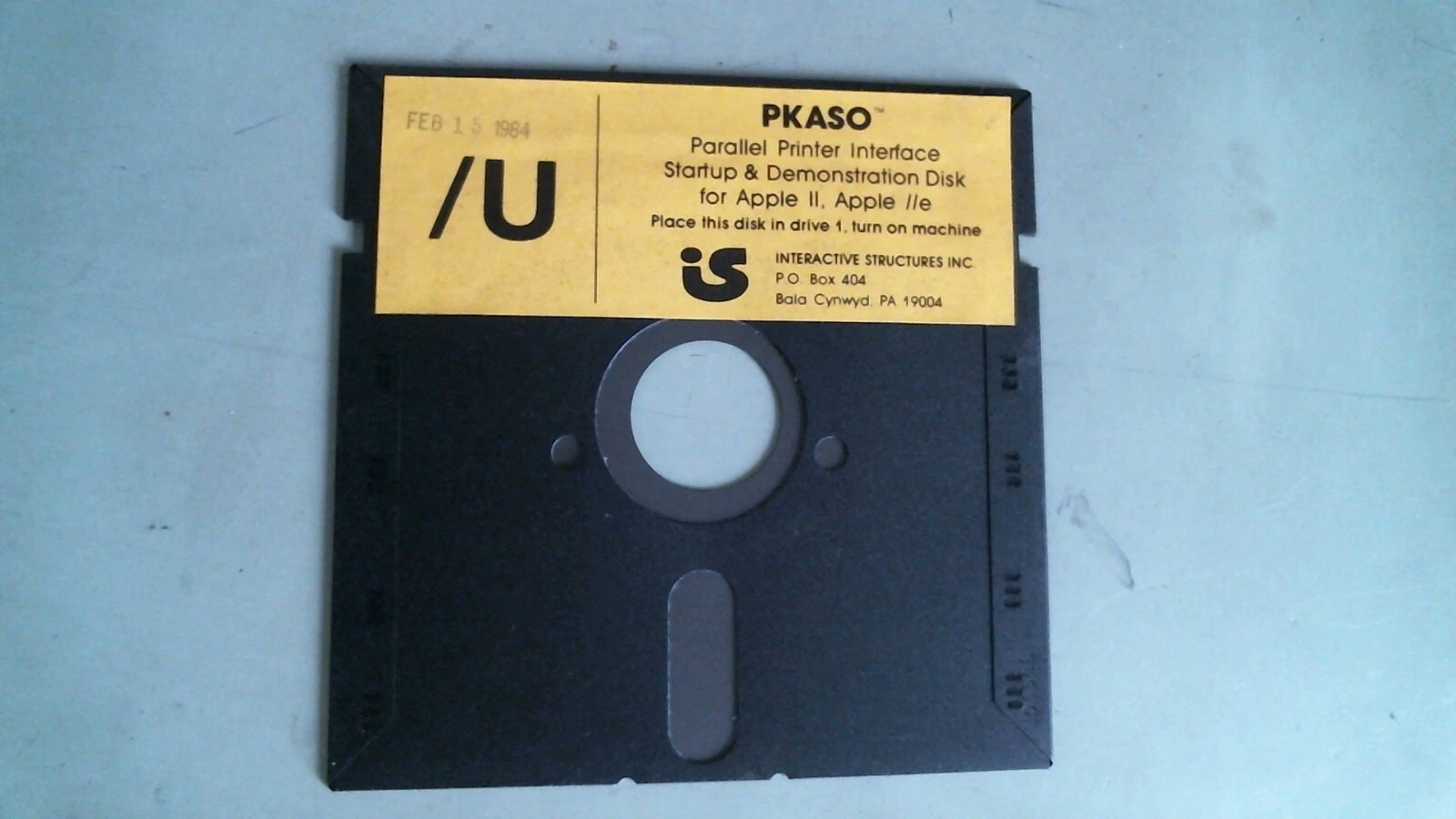 PKASO Parallel Printer Interface Startup Installation for Applie II IIe 5.25"