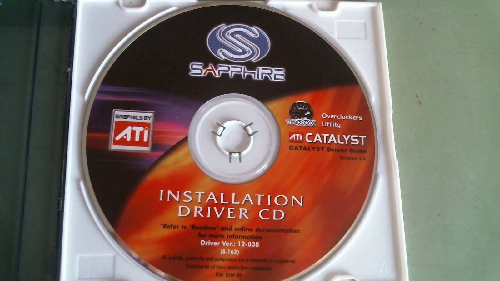 CD - Sapphire Catalyst Installation Driver Suite ATI Ver 5.8