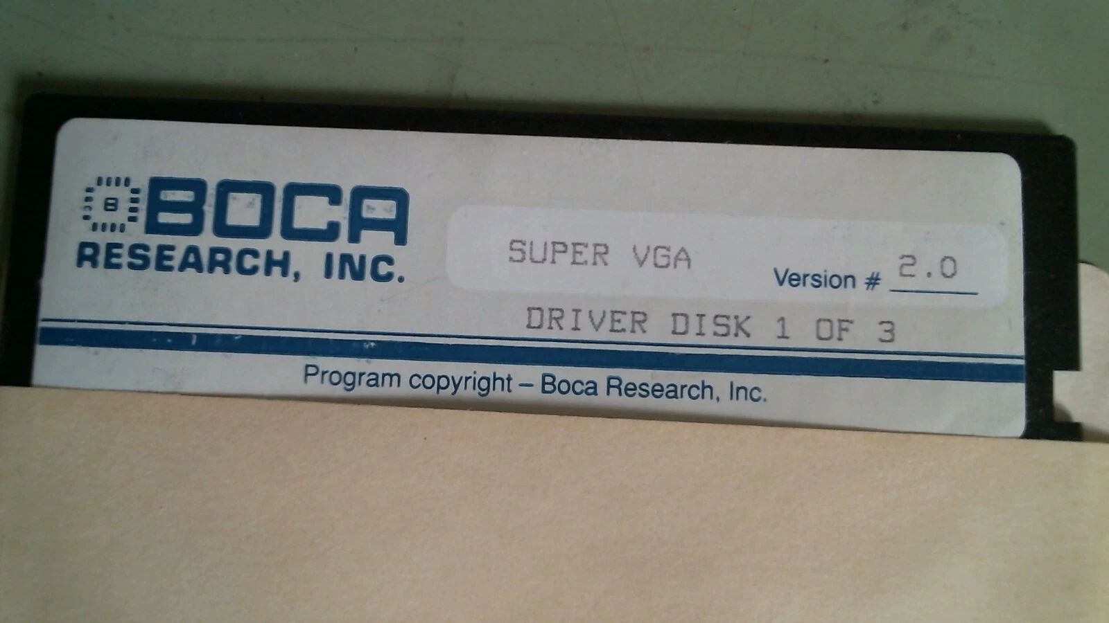 Boca Research Super VGA Drivers Version 2.0 - 5.25 floppy disks - image 3