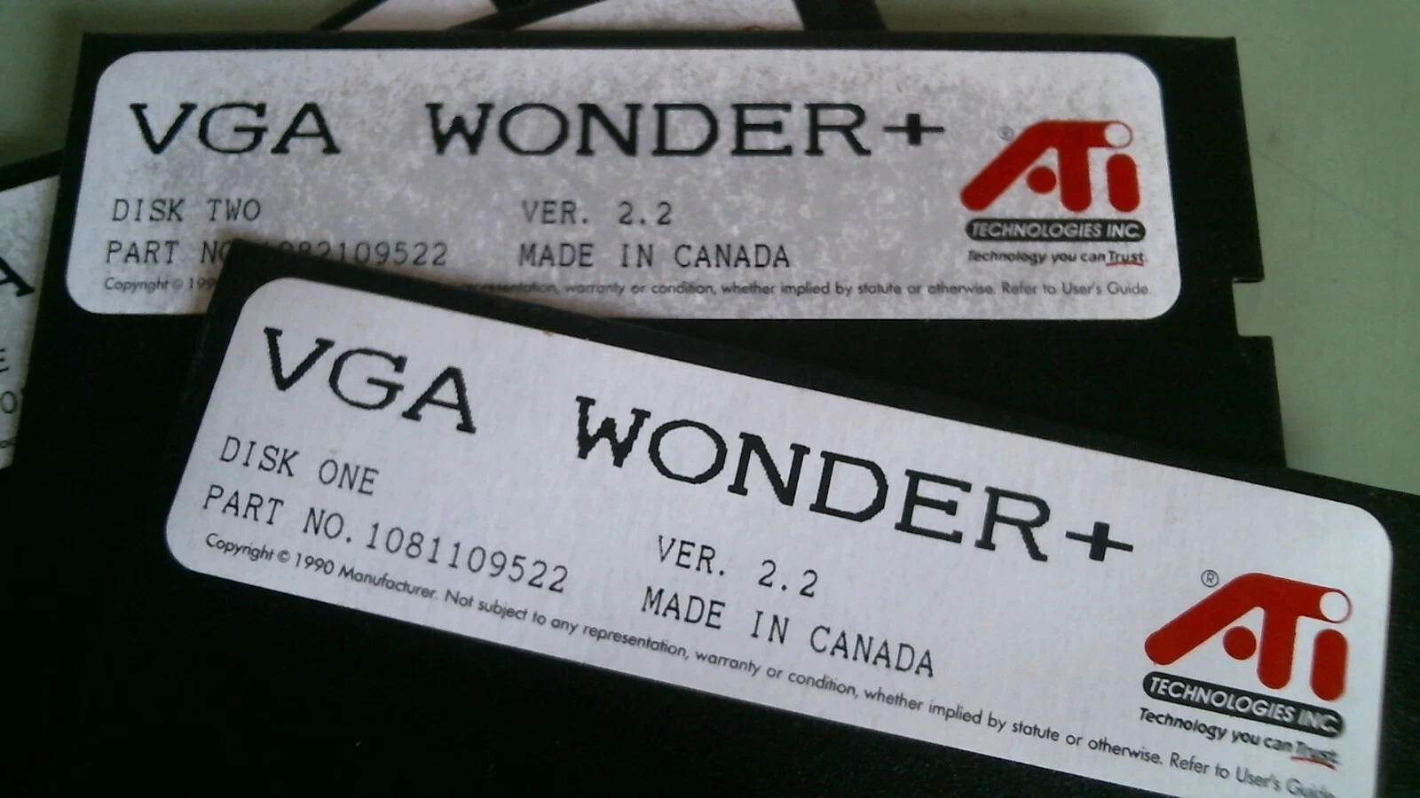 VGA Wonder+ Ver 2.2 ATI Technologies 1081109522 - 5.25 floppy disks - image 2