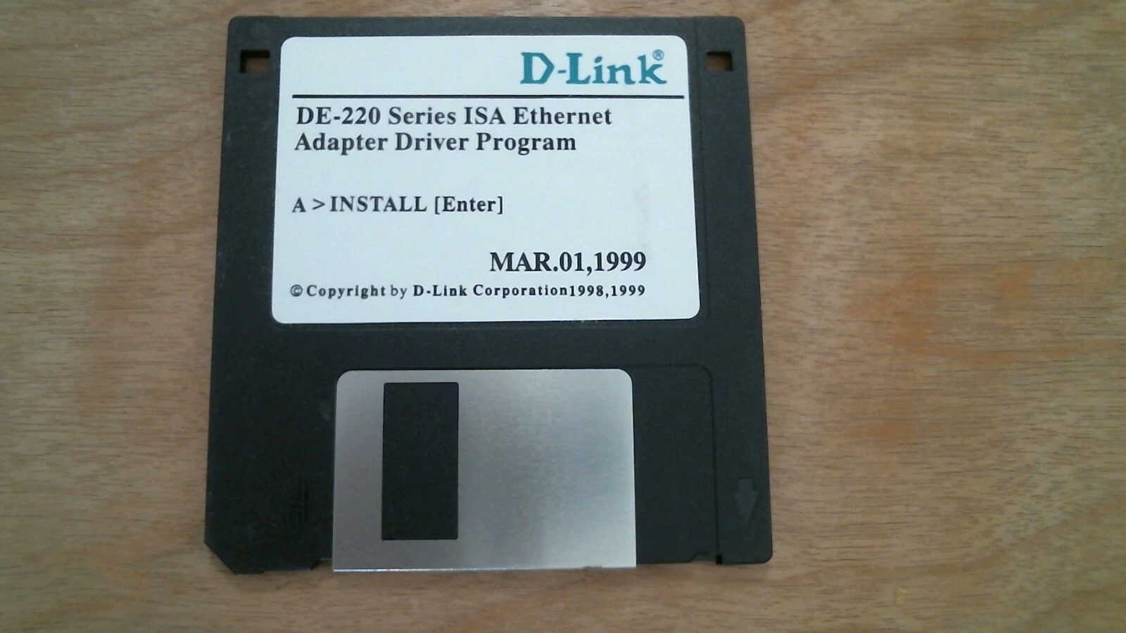 D-Link DE-220 Series ISA Ethernet Adapter Driver Program - 3.5" floppy disk
