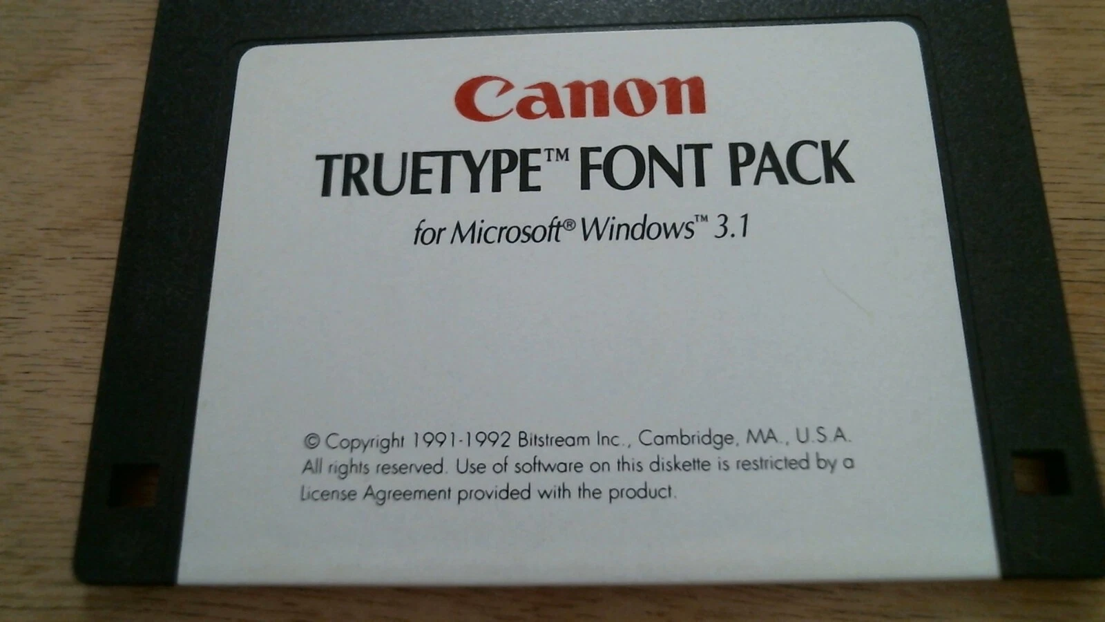 Canon Truetype Font Pack for Windows 3.1 Bitstream - 3.5" floppy disk - image 2