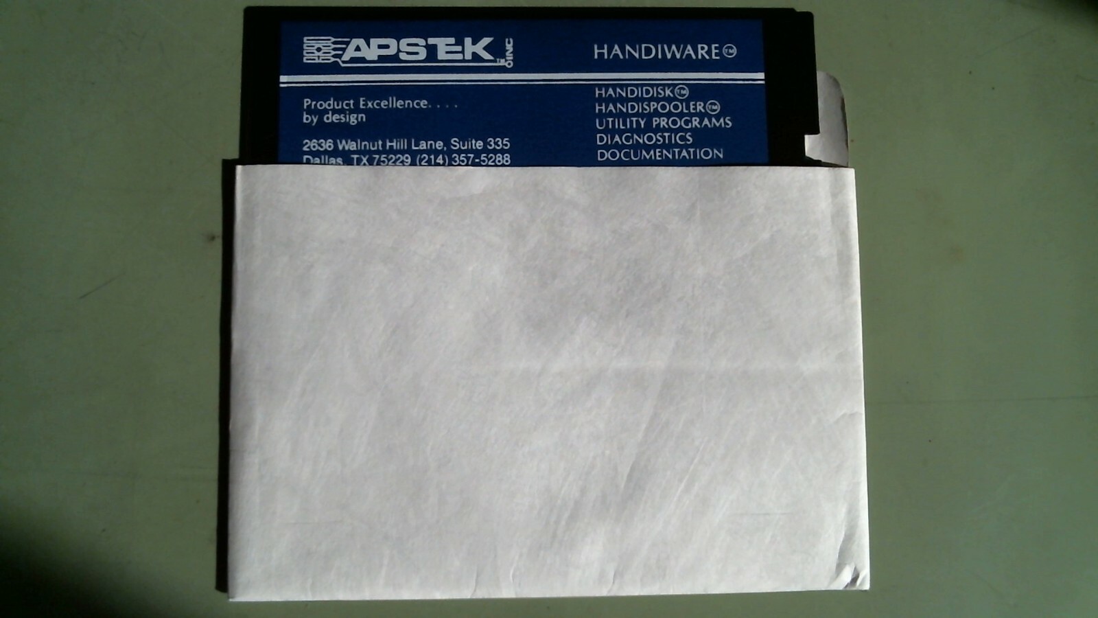 Apsek Handiware Handidisk Handispooler Utility Diagnostics - 5.25 floppy disk