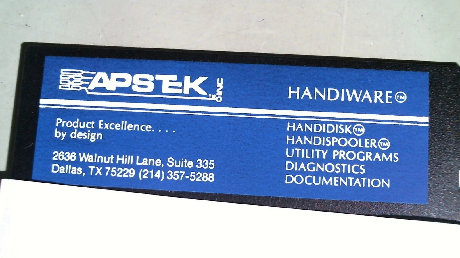 Apsek Handiware Handidisk Handispooler Utility Diagnostics - 5.25 floppy disk - image 2