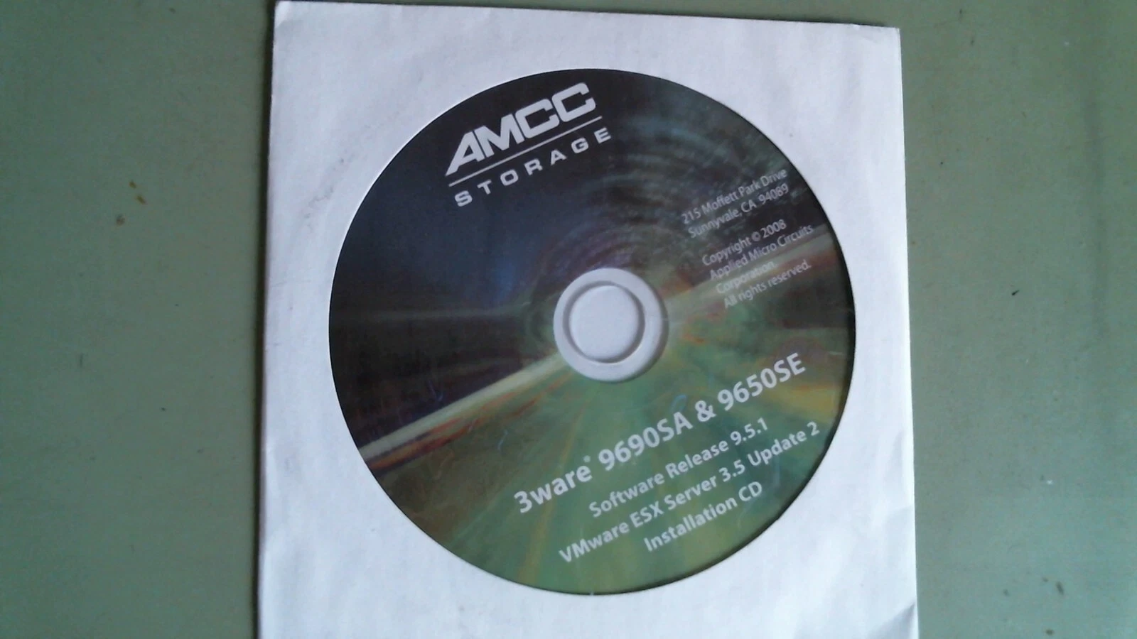 CD - AMCC Storage 3ware 9690SA 9650SE release 9.5.1 VMware ESX installation