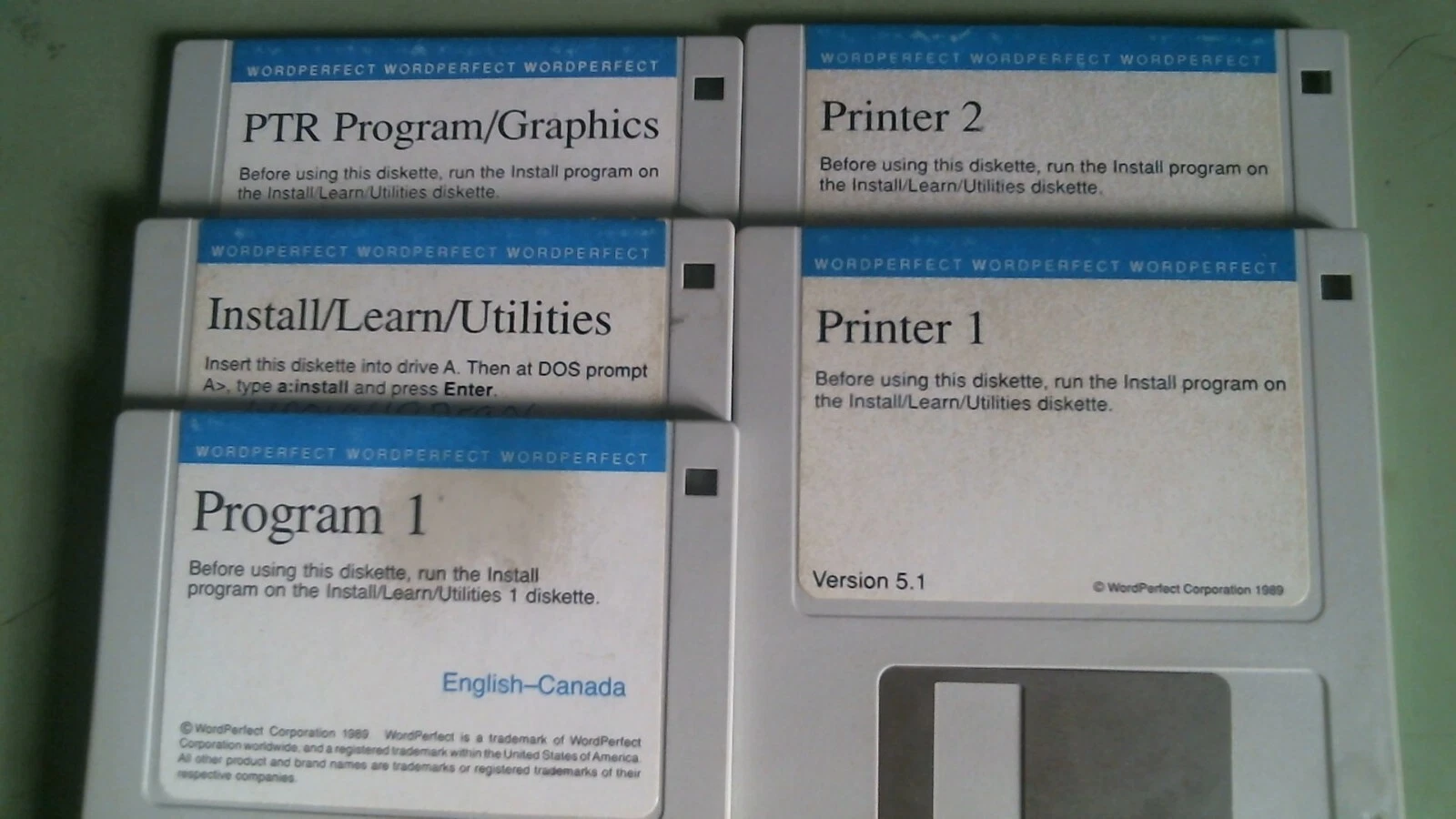 WordPerfect Version 5.1 Program, Printer, Install, Utilities - 3.5 floppy disks - image 2