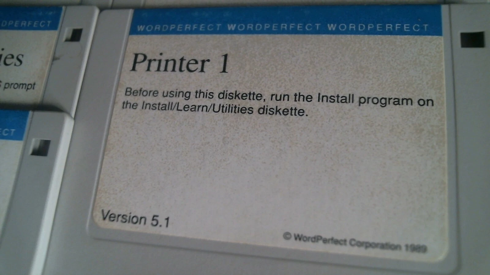 WordPerfect Version 5.1 Program, Printer, Install, Utilities - 3.5 floppy disks - image 3