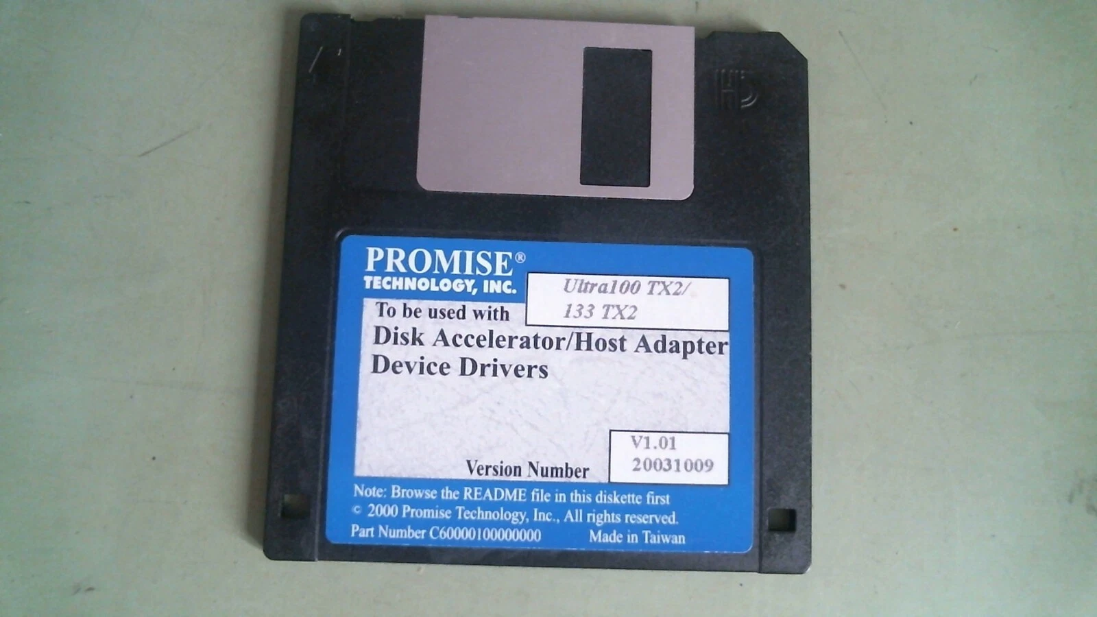 Promise Technology Ultra100 TX2/133 TX2 V1.01 20031009 - 3.5 floppy disk