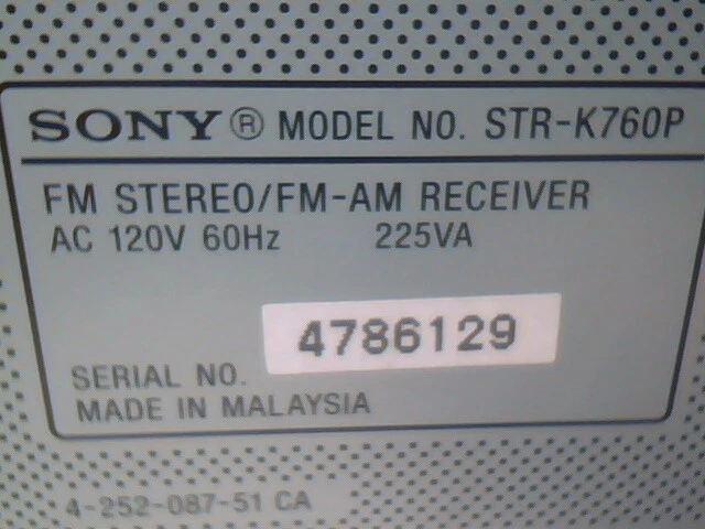 Sony STR-K760P 5.1 Channel Digital AV Stereo Home Theater - image 6