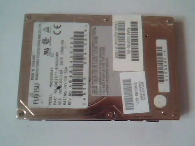 2.5 Hard Drive IDE Fujitsu MHC2040AT CA01677-B36000AM 1998-09 906-0818