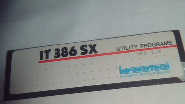InformTech IT 386 SX Utility Programs Ver 1.2 - 5.25" floppy disk - image 2