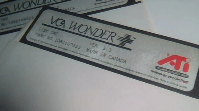 VGA Wonder + Ver 2.3 1081109523 ATI Technologies - 5.25" floppy disk - image 2
