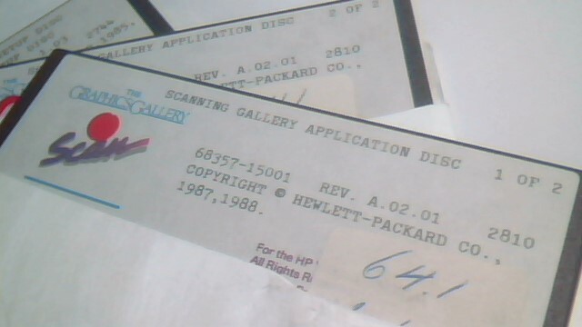 Graphics Gallery Scan Application Setup Font Utilities HP - 5.25 floppy disks - image 2