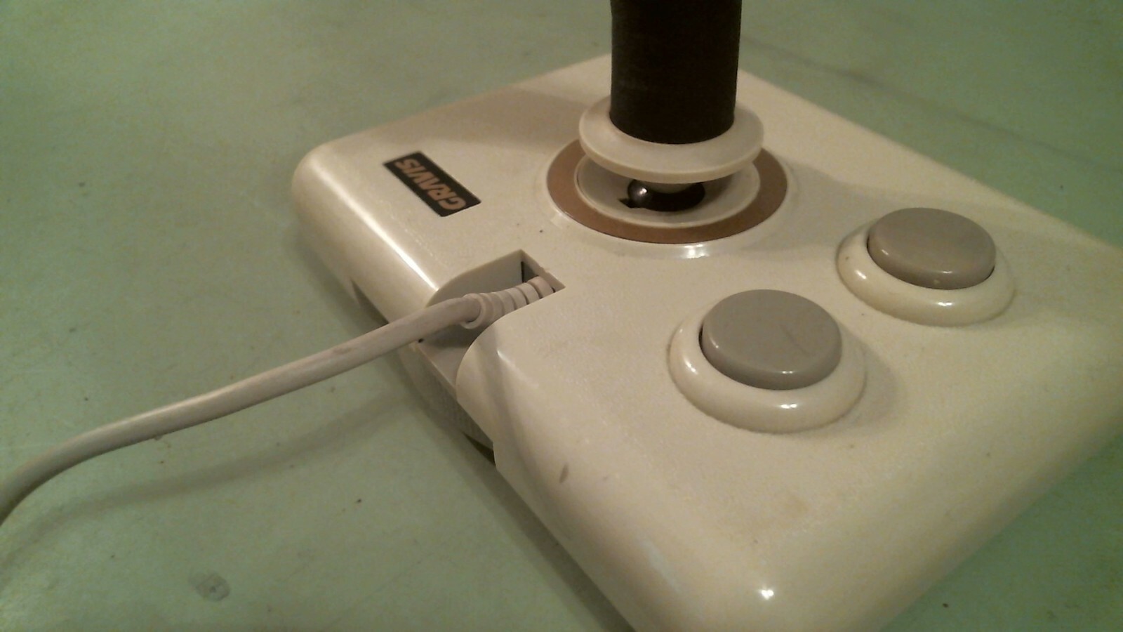 Advanced Gravis Joystick White - vintage gaming controller - made in Canada - image 2