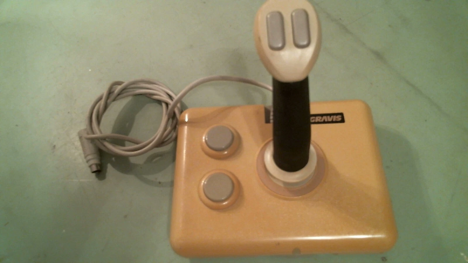 Advanced Gravis Joystick White - vintage gaming controller - made in Canada