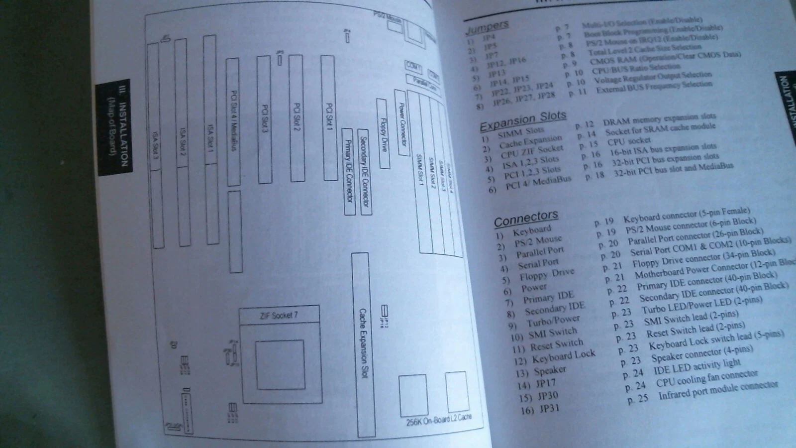 ASUS P/I-P55TP4N Motherboard - User's Manual - PCI ISA Pentium 401A0-0115 - image 5