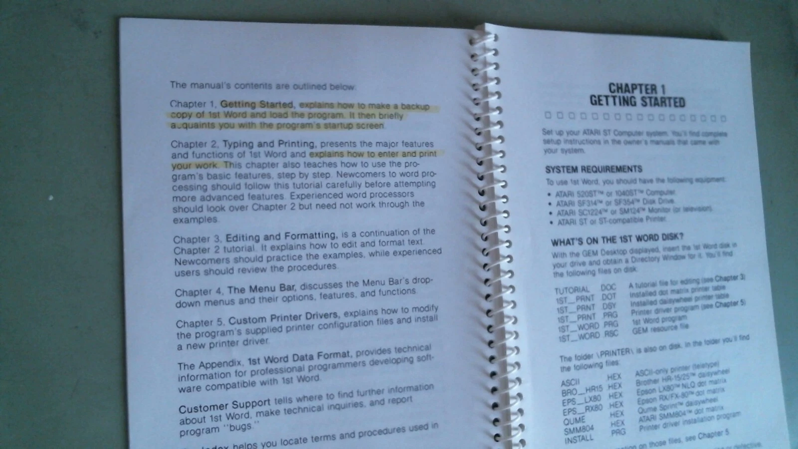 User's Manual - ATARI 1st Word Processing Program for the ST Computer GST - image 6