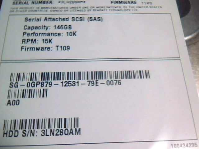 Hard Disk Drive SAS Seagate Cheetah T10 ST3146755SS 9DK066-052 T109 1311 MHAJ-4' - image 6