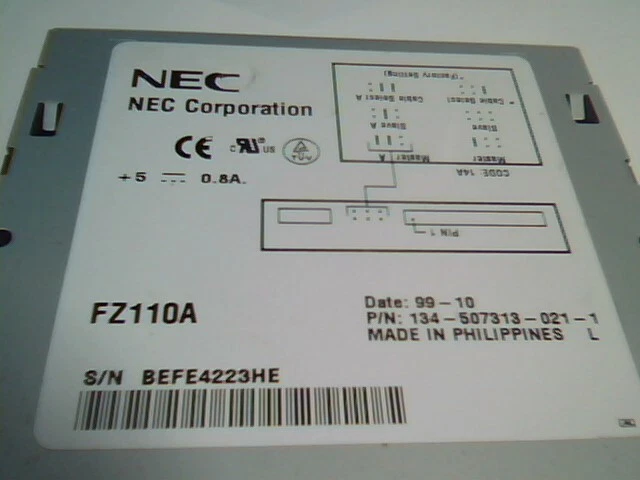 NEC FZ110A ZIP 100 drive IDE 40-pin 134-507313-021-1 Code:14A DELL 04383D 17601 - image 5