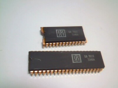 vintage CPU math processor calculator chips 1973 EA EA7023 EA7022 Rapidman 1220