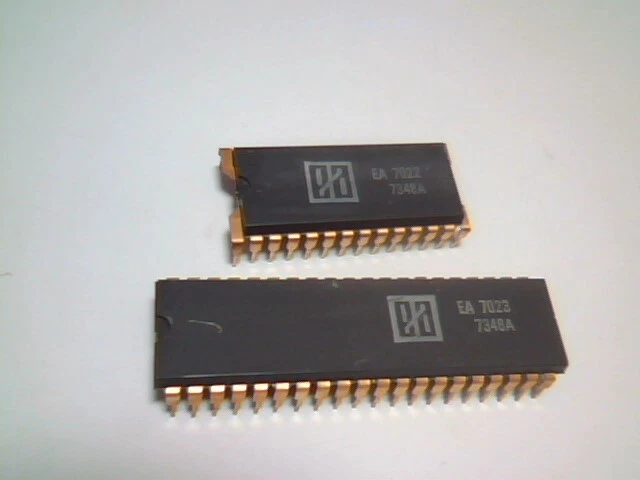 vintage CPU math processor calculator chips 1973 EA EA7023 EA7022 Rapidman 1220