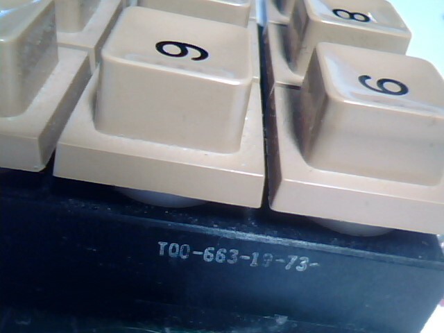 Vintage keypad keyboard keys 1973 square hole Rapidman 1220 - image 9