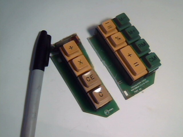 Vintage keypad keyboard function keys 1973 square hole Rapidman 1220