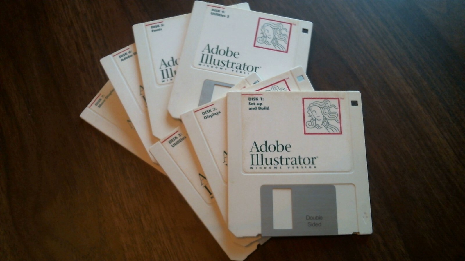 Adobe Illustrator Windows ver BC06034 Rev 1 Microsoft - floppy disks 3.5 inch