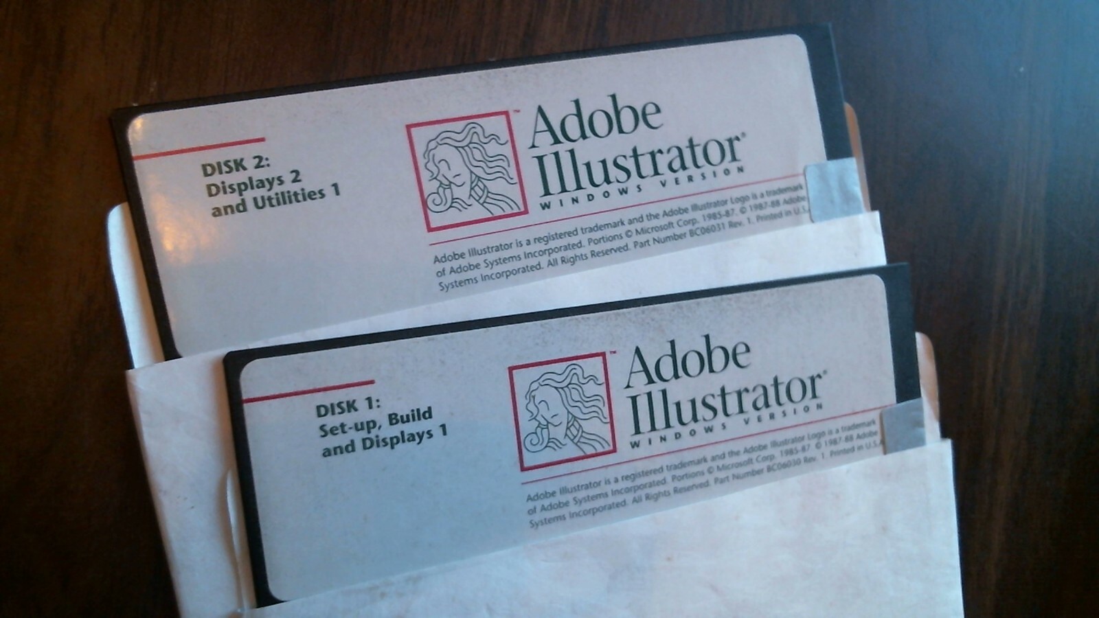 Adobe Illustrator Windows BC06030 BC06031 rev 1 - floppy disks 5.25 inch - image 2
