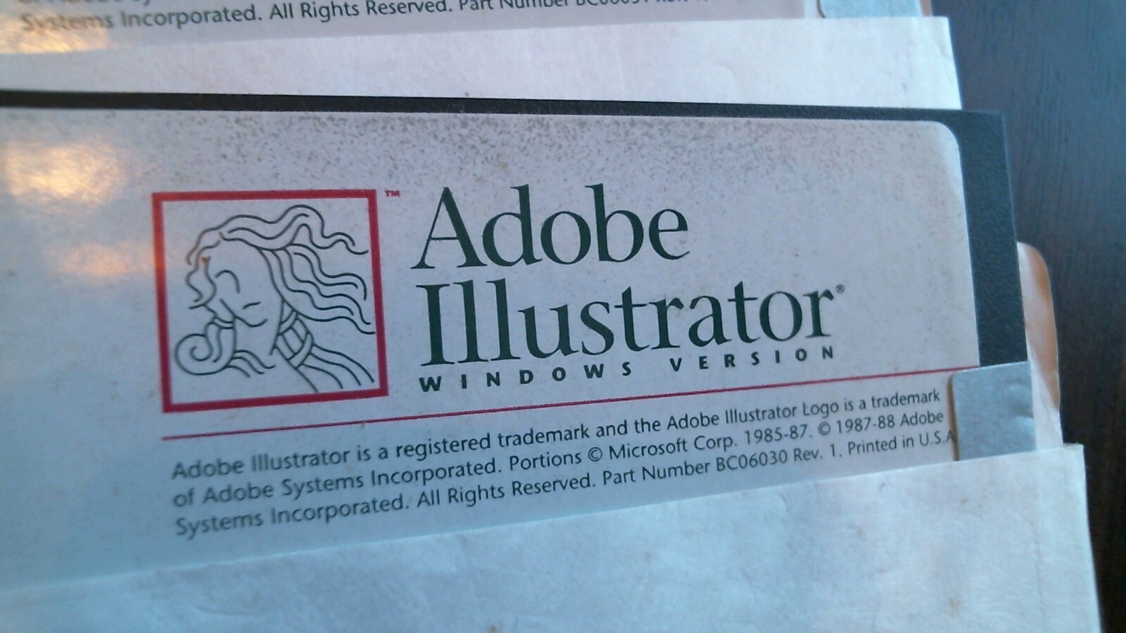 Adobe Illustrator Windows BC06030 BC06031 rev 1 - floppy disks 5.25 inch - image 3