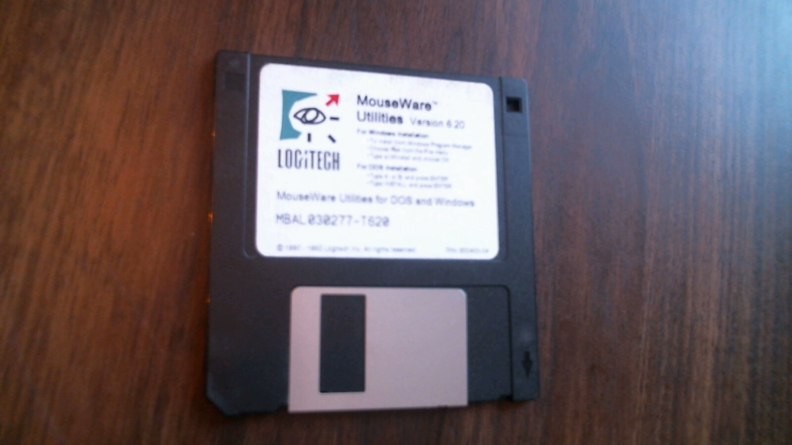 Logitech MouseWare Utilities Ver 6.20 for DOS Windows - floppy disk 3.5 inch - image 2