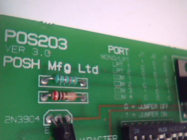 POS203 POSH MFG Ltd Cash Drawer Open Interface Card 8-Bit ISA vintage - image 5
