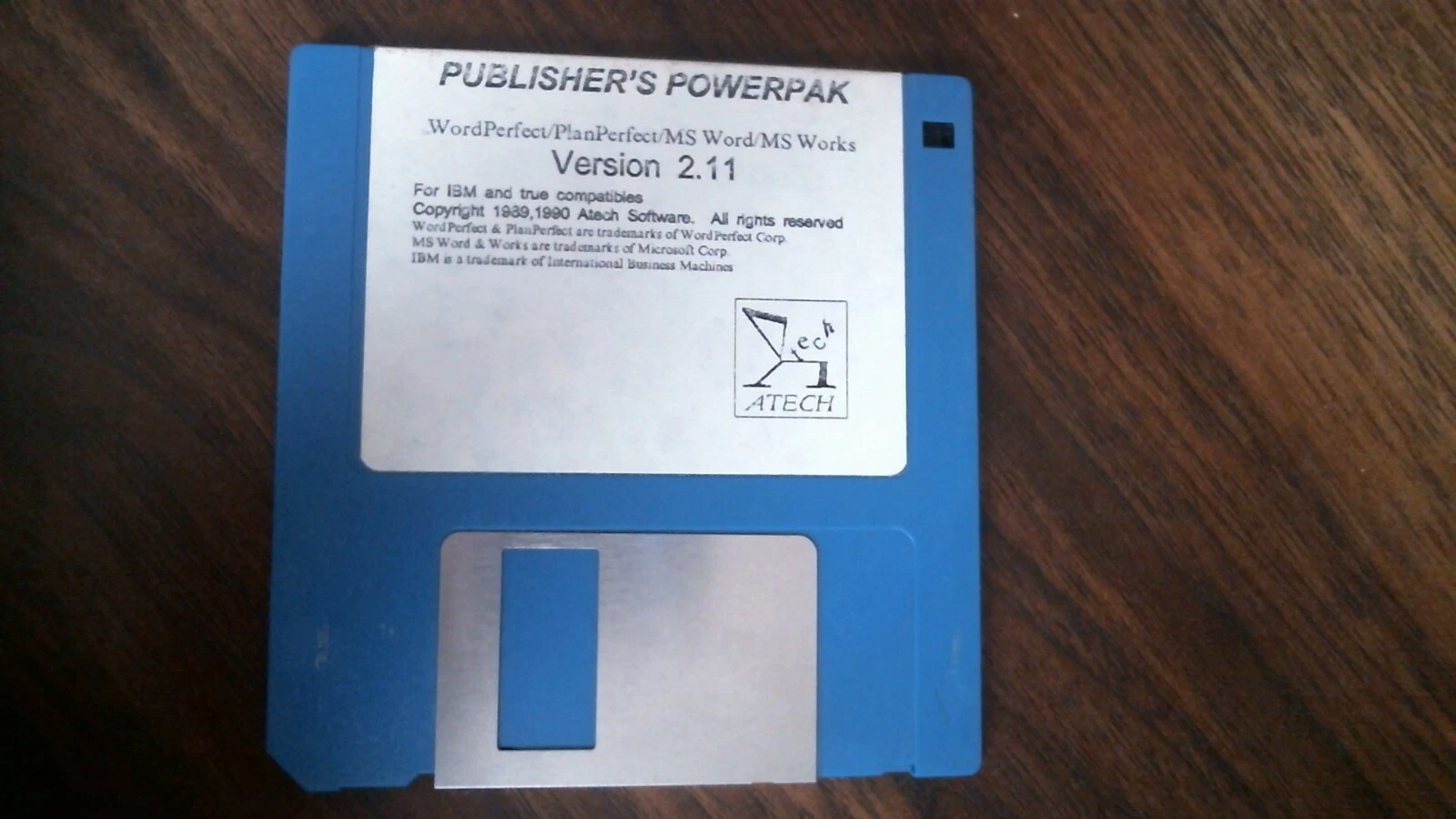 ATECH Publisher's Powerpak WordPerfect PlanPerfect MS Works floppy disk 3.5 inch