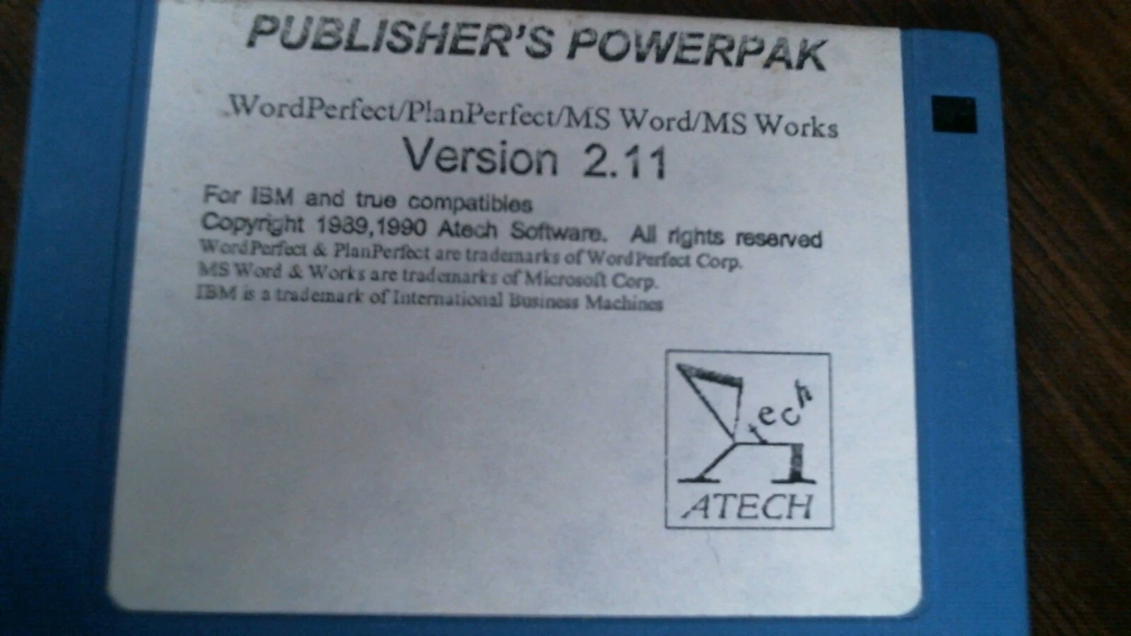 ATECH Publisher's Powerpak WordPerfect PlanPerfect MS Works floppy disk 3.5 inch - image 2