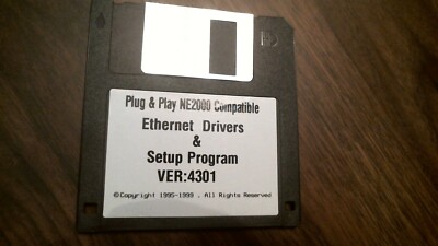 Plug and Play NE2000 ethernet drivers setup program 4301 - floppy disk 3.5 inch — image 2