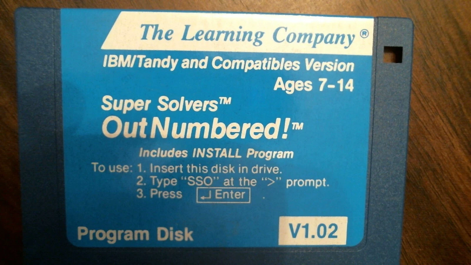 Learning Company Super Solvers Outnumbered Program V1.02 - floppy disk 3.5 inch