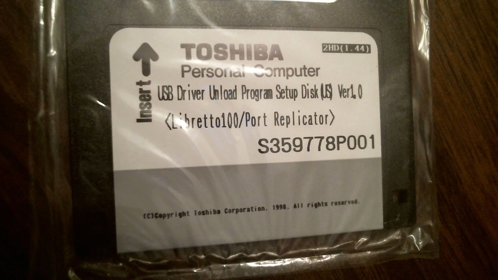 Toshiba USB Driver Unload Program Setup Libretto 100 Port - floppy disk 3.5 inch