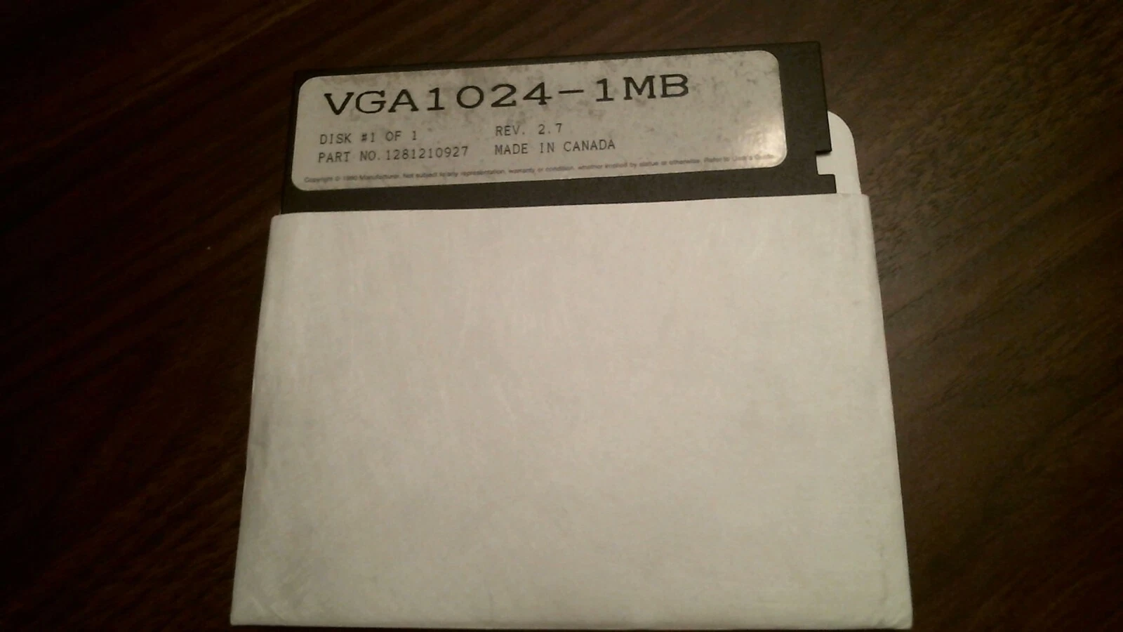 VGA1024 1MB Rev 2.7 1281210927 1990 - floppy disk 5.25 inch - image 2