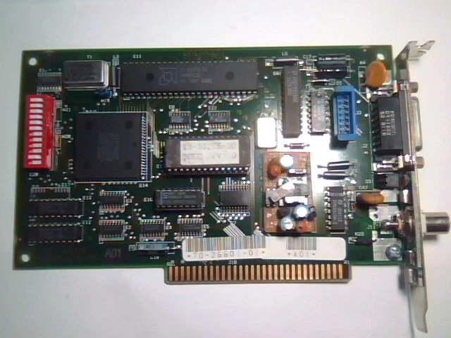 DEC EtherWorks DE100 70-26601-01 A01 Ethernet Network NIC Card ISA 8bit vintage